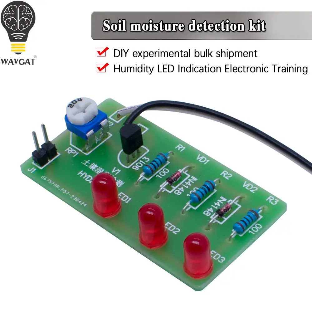 Humidity LED indication electronic practical training diy experiment production   technology welding Soil moisture detection k
