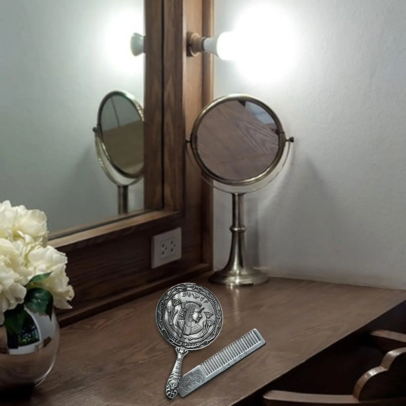 Make-upspiegelkamset voor Lady Woman Compacte elegante make-upaccessoireset