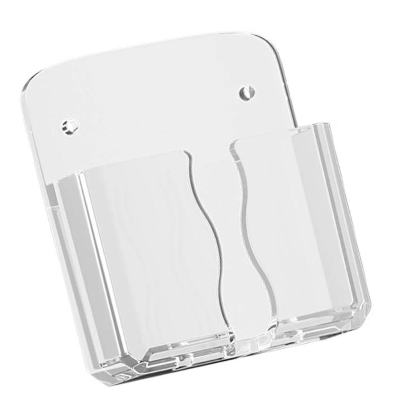 Suporte telefone parede transparente para telefones quartos com acesso carregamento