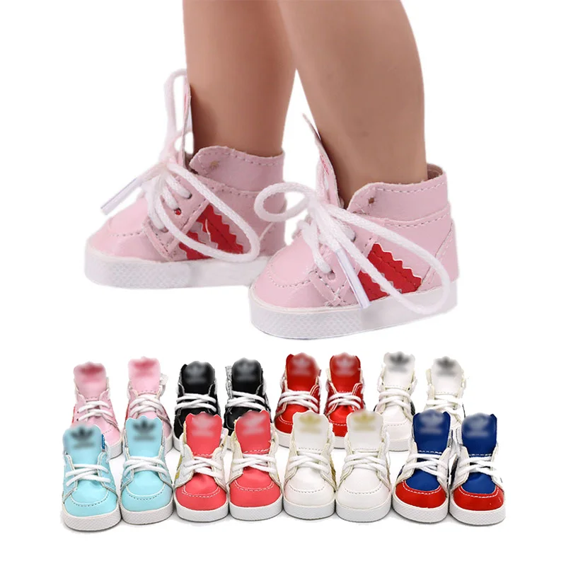 

5.3cm Doll Clothes Accessory Sports Shoes fit 20cm Cotton Doll Shoes 14.5inch Reborn American Girl EXO Star Doll Shoes 1Pair