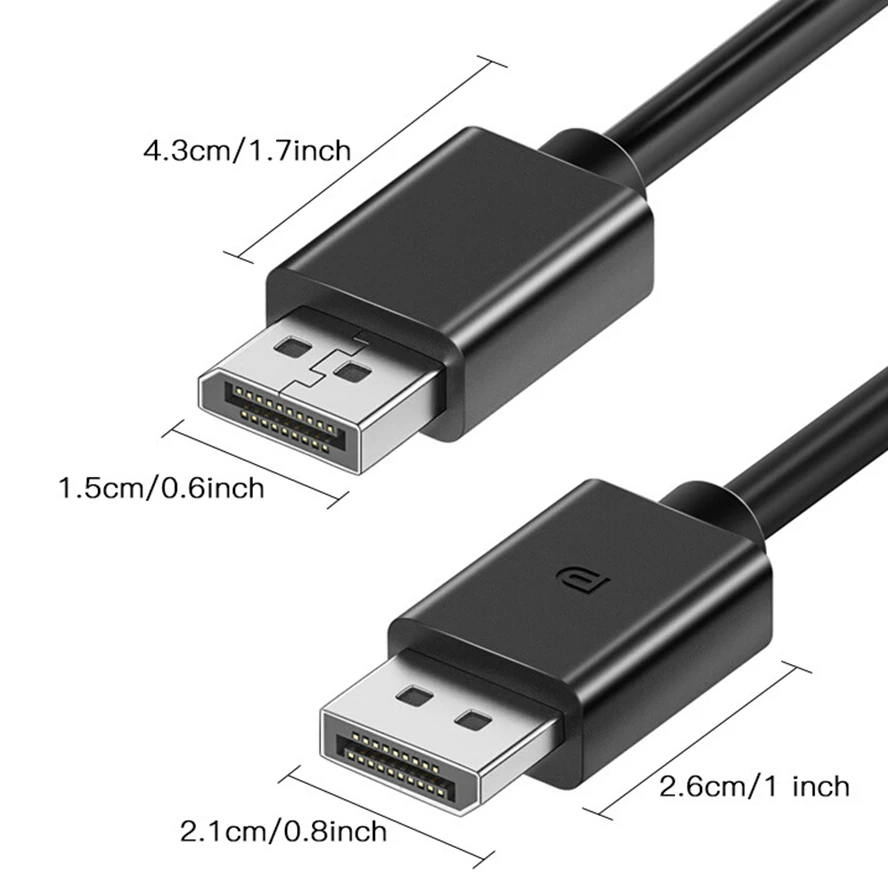 5M 3M 1.8M DP Cable Displayport Video Audio Cable Display Port Adapter For Phone TV Box Laptop Video Game DP Cable Display Port