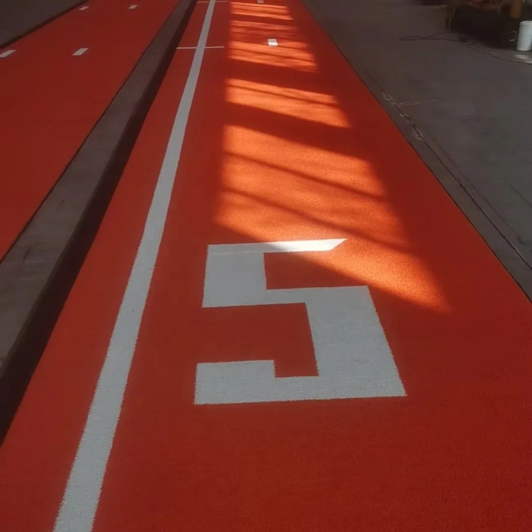 

Non-Filled Indoor Orange Green Gym Turf Sports Surface with Scales and Numbers for Speed and Agility Training