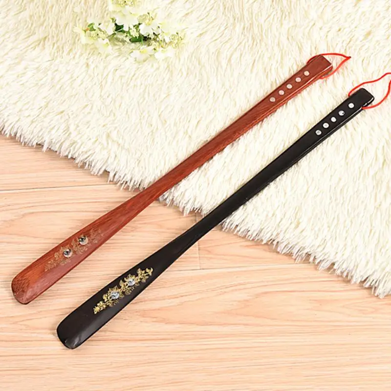 1PC 55 cm Wooden Long Handle Shoe Horn Lifter Shoehorn 55 cm Ultra Long Mahogany craft wenge Wooden Shoe Horn