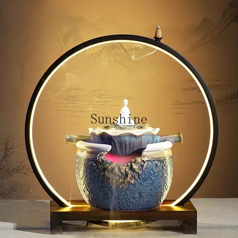 Creative home office decorations housewarming gifts reflux incense new Chinese desktop ornaments T*