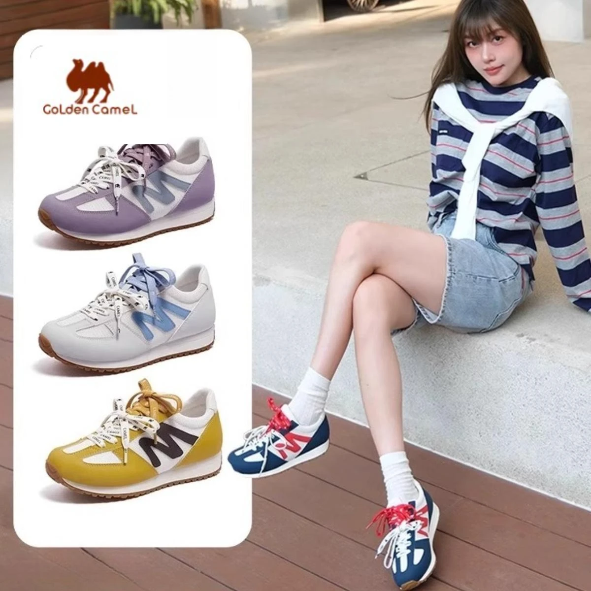 

GOLDEN CAMEL женская спортивная обувь для скейтбординга, немецкая тренировочная обувь, повседневная женская обувь в стиле ретро на толстой подошве