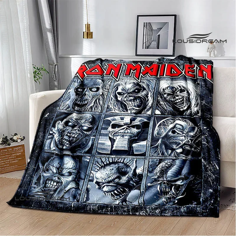 3D Rock band I-Iron-M-Maiden Printed blanket Warm blankets Flannel Soft and comfortable blanket bed linings Birthday Gift