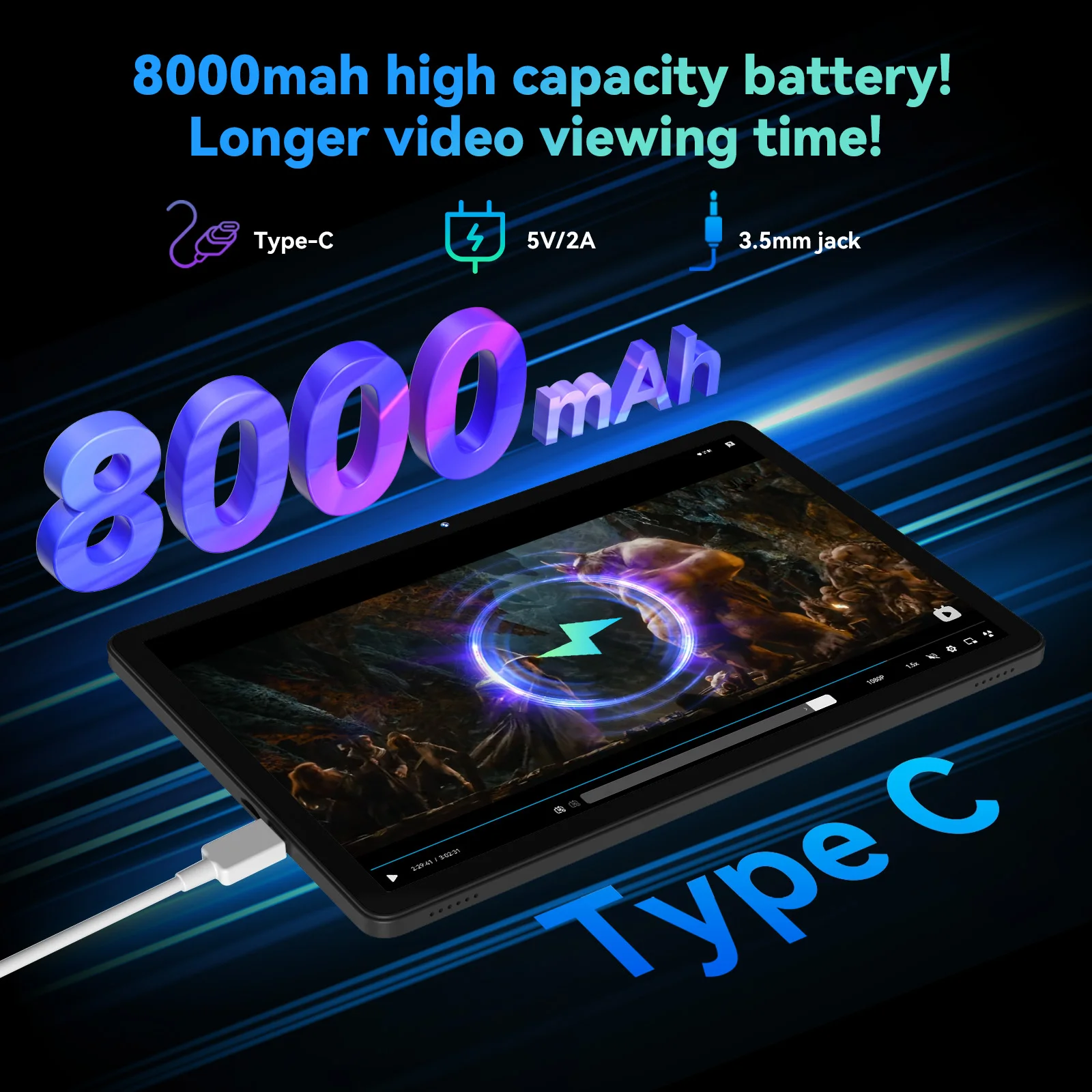 Alphawolf LPad3A 11-inch Android15 Wi-Fi Tablet 20GB + 128GB GPS Widevine L1 1920*1200 FHD IPS 8000mAh PD18W Type-C Charging GMS