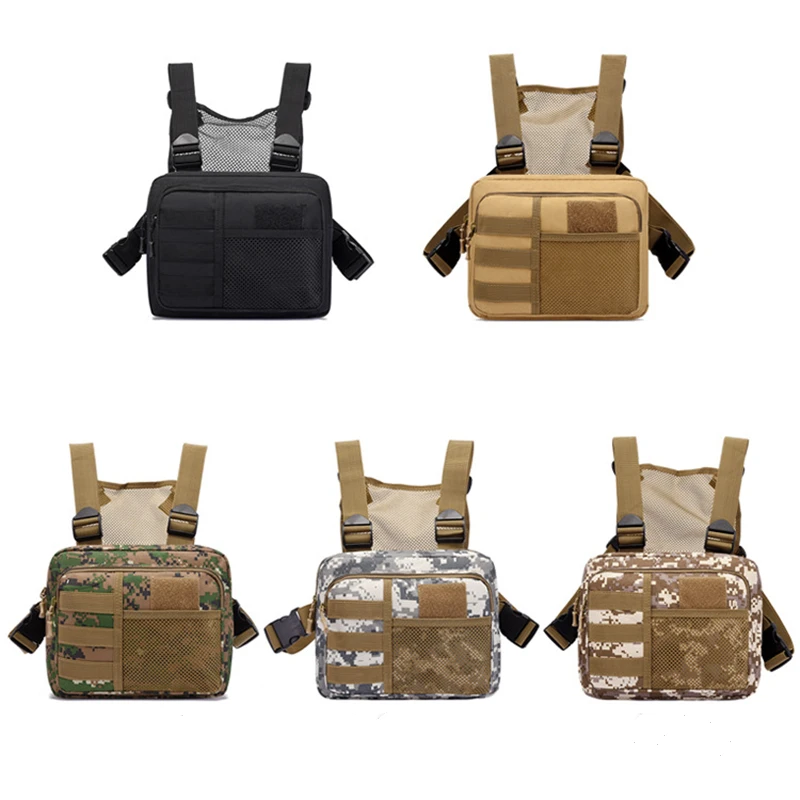 New Multi-function Tactical Vest Unisex Chest Rig Bag Fashion Men Hip-hop Streetwear Chest Bags Waterproof Oxford Sport Backpack