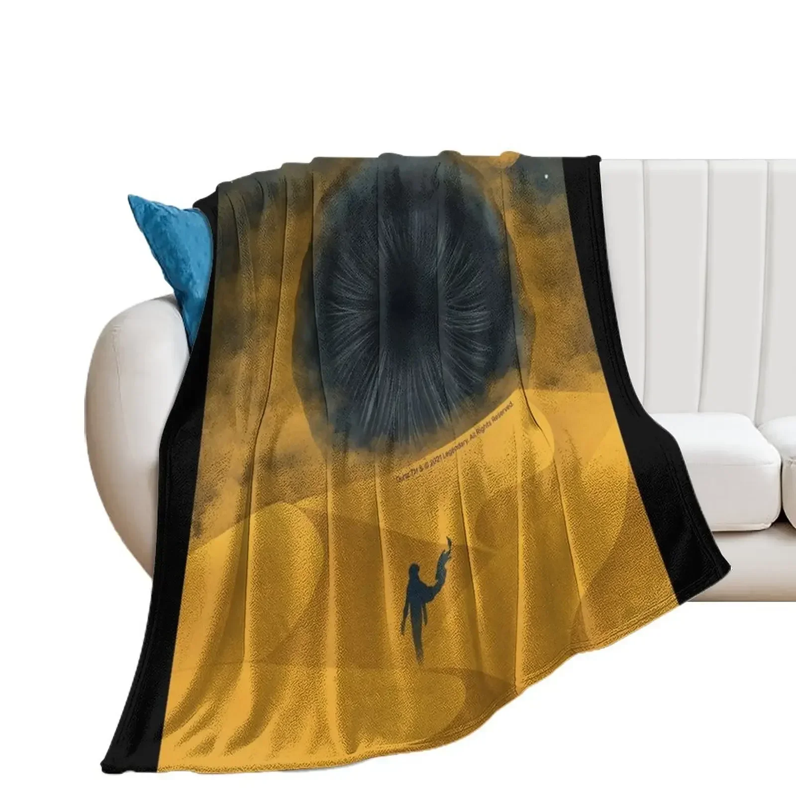 

The Great Shai-Hulud, Yellow Sand Throw Blanket Softest Retros Tourist Blankets