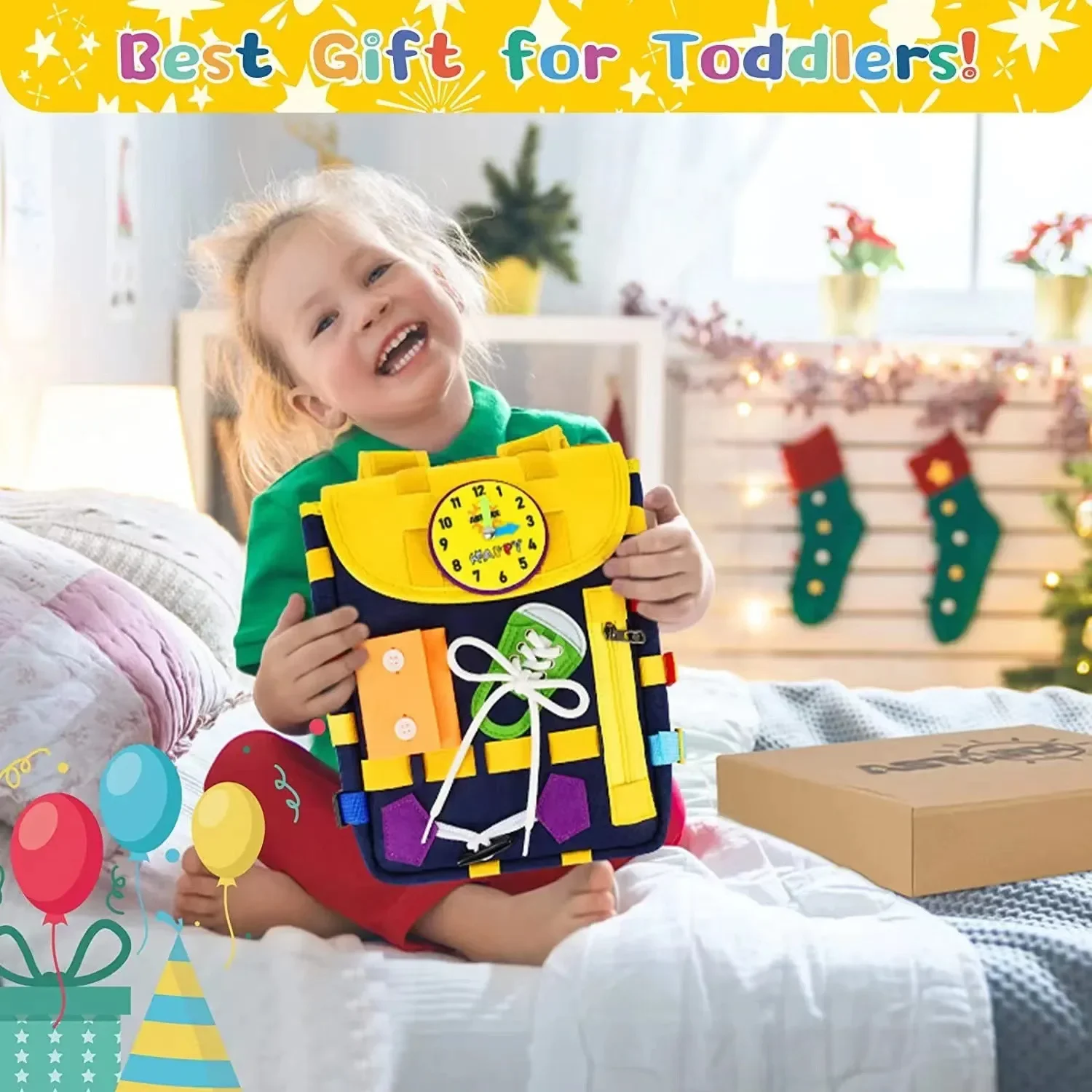 [Funny]Children's felt toy backpack best bag for toddlers Lightweight and large capacity Early education Toys baby birthday gift