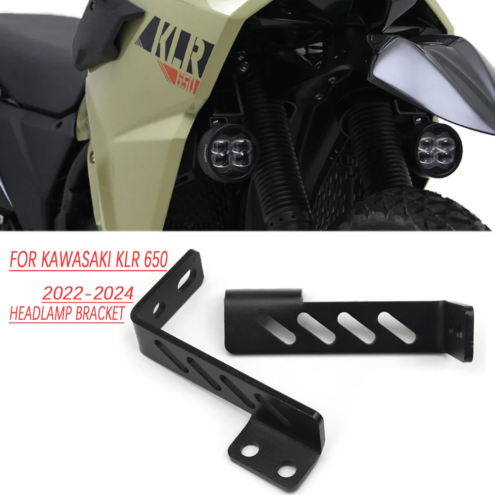 

2022-2024 New For Kawasaki KLR 650 Motorcycle Lower Running Light Mount KLR650 Accessories Auxiliary Lights Holder Support
