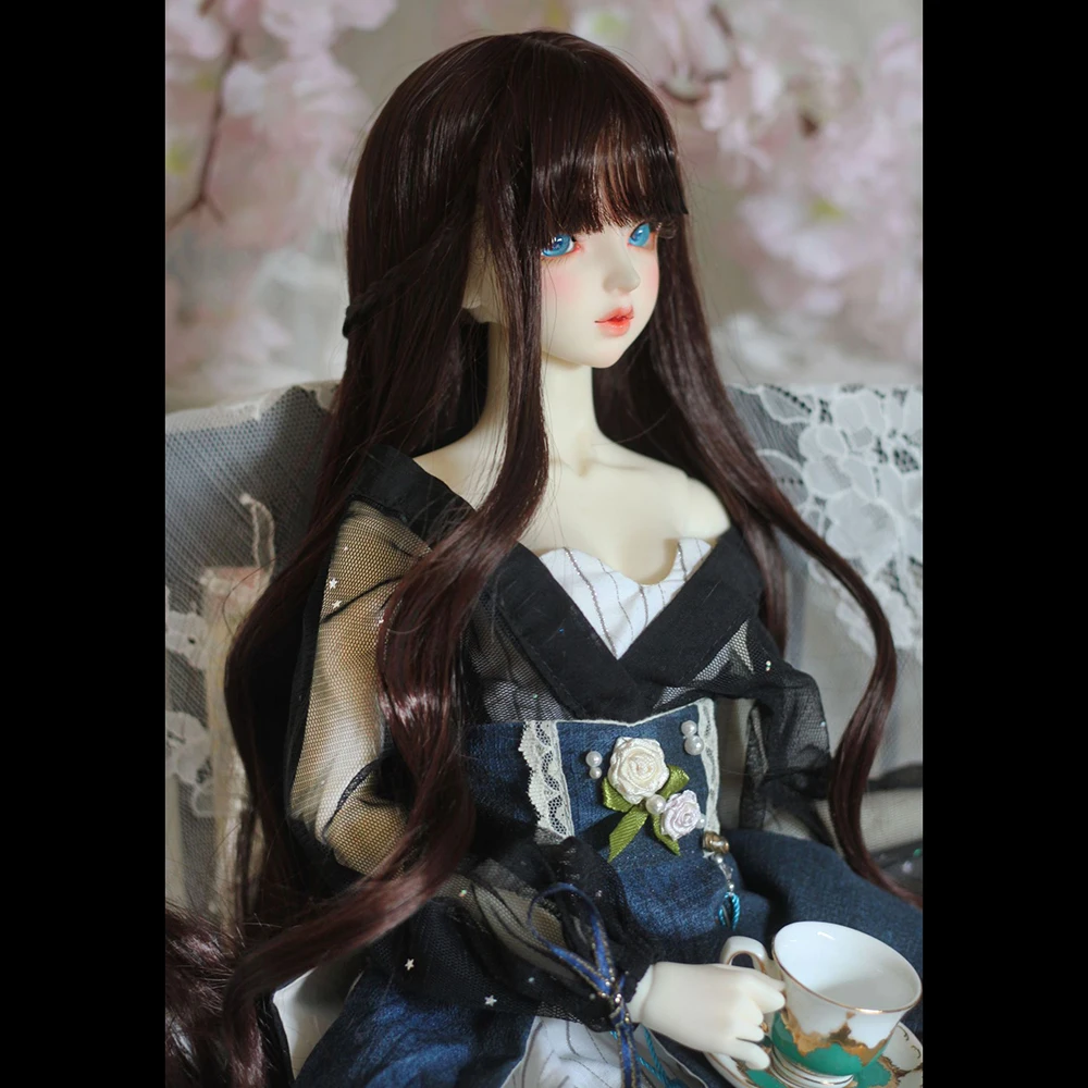 BJD-Puppenperücke für Puppe 1/6 1/4 1/3 BJD-Puppenhaar Puppenzubehör Lange Perücke Prinzessinnenhaarperücke – Detail 5