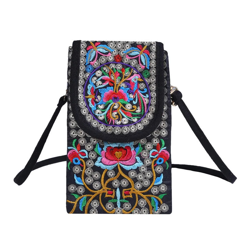 Frauen taschen Vintage chinesische nationale Stil ethnische Umhängetasche Stickerei Boho Hippie Quaste Tote Messenger für Mädchen 2023 Sommer