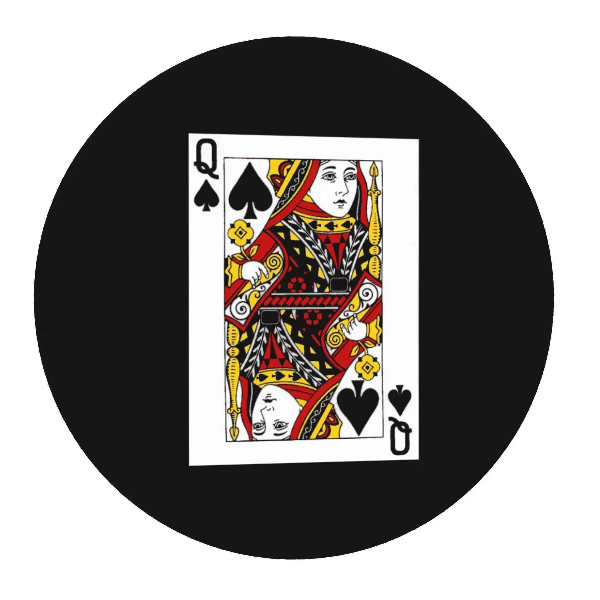 

Круглый коврик для мыши Casino Nights Red Queen Of Hearts, коврик для клавиатуры и мыши, игровой коврик для ПК, офисные аксессуары, настольные коврики