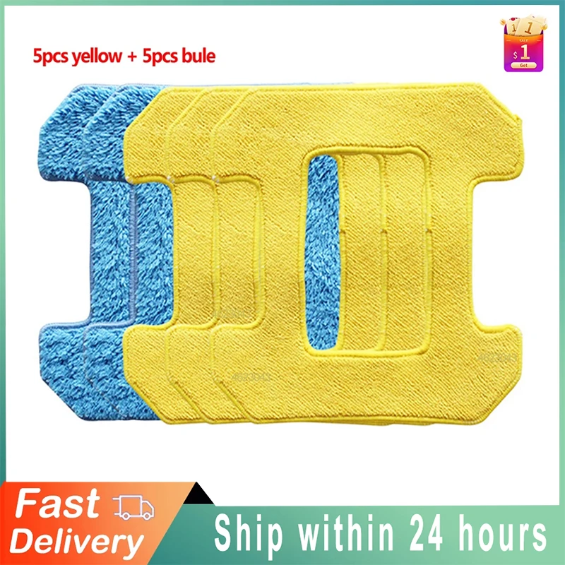 Cleaning Mop Pads for Window Cleaning, Robot AccessoriesPremium Microfiber Material, Wet and Dry, Hobot 298, 2 Pcs, 5 Pcs, 10Pcs