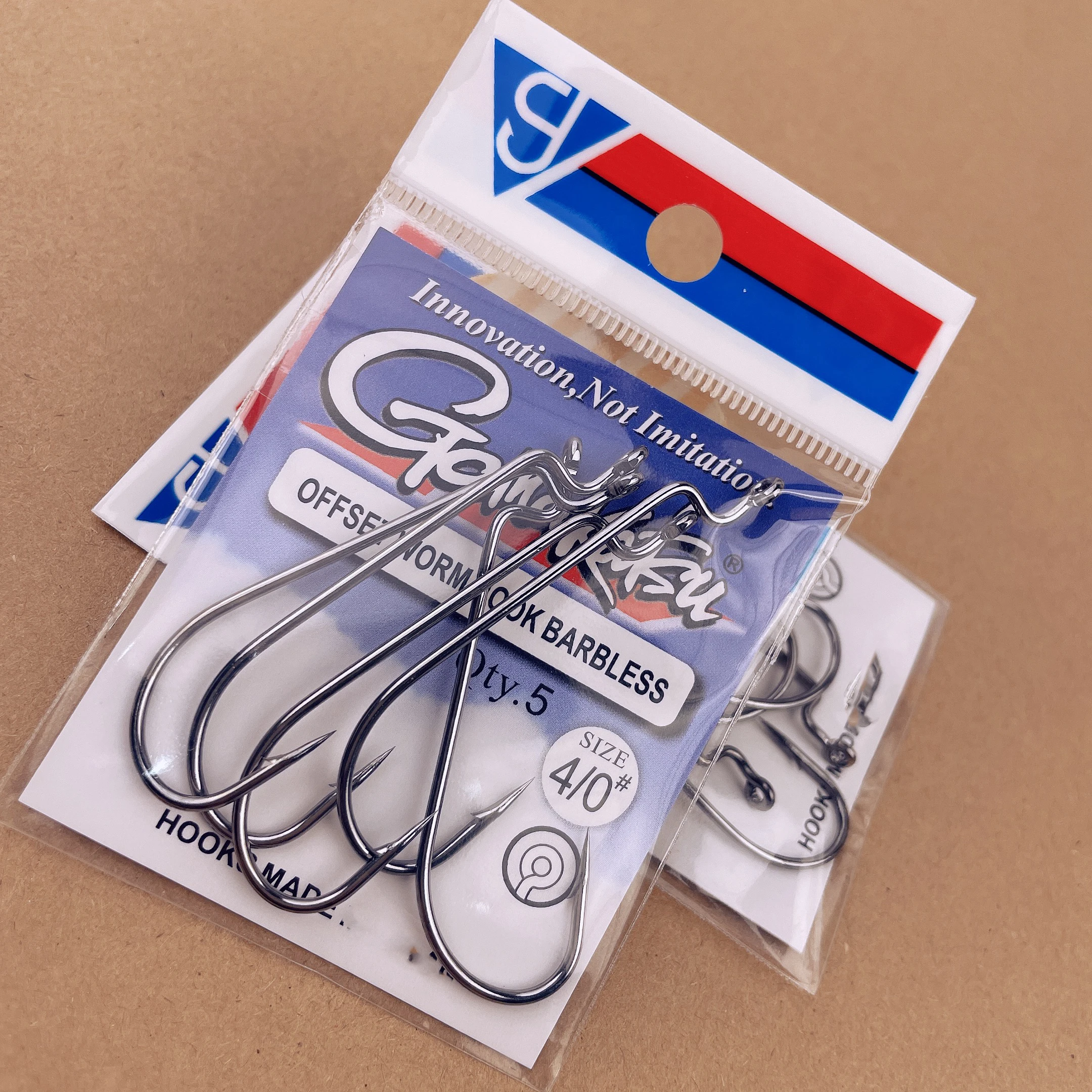 Ganchos altos do aço carbono para a pesca macia, grupo de 10 peças, ganchos super do fechamento para a atração, equipamento de pesca, 6 #-5/0