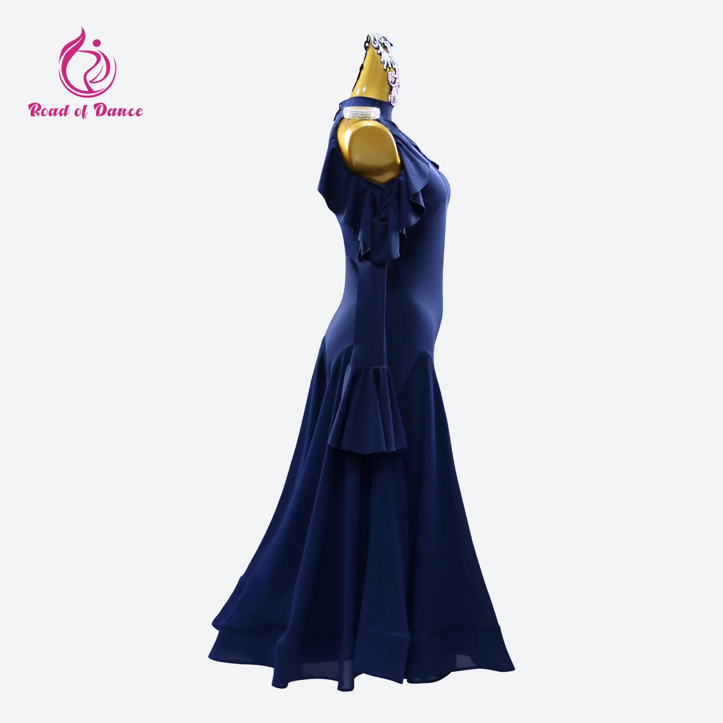 Modern Dance Stadium Dress Long Sleeve Clothing Standard Waltz Stage Suit Female Costume Girls 2025 Womens Wedding Party Outfits