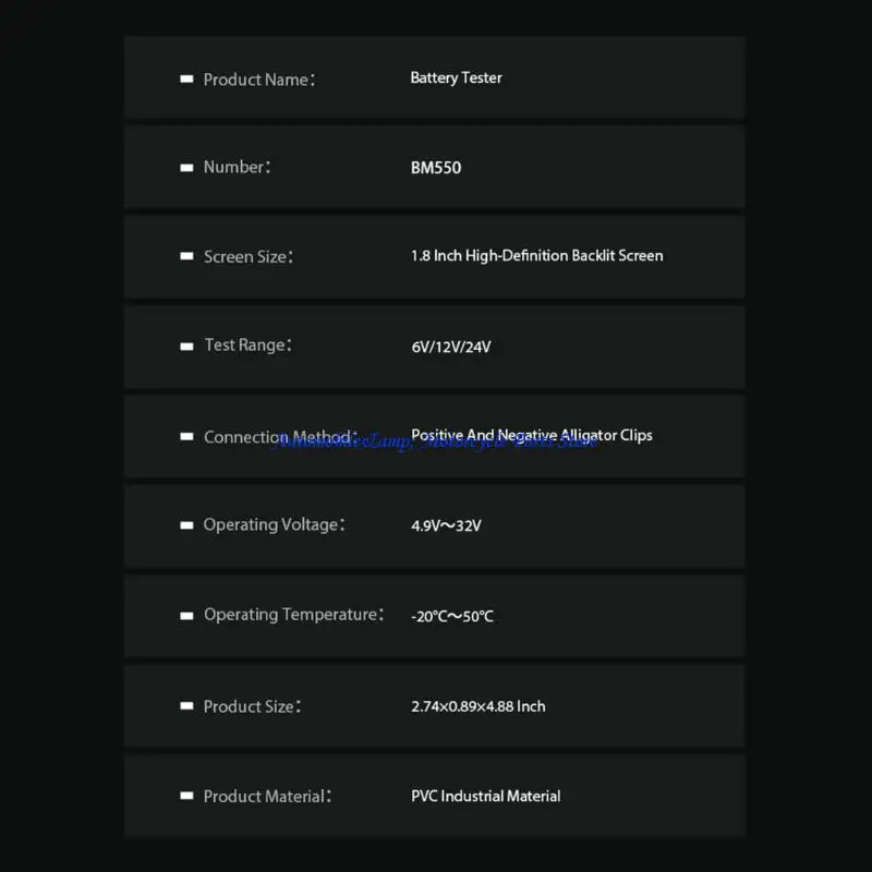 

H7BD 6 В 12 В 24 В BM550 прицеп автомобиль мотоциклы тестер батареи 100-2000CCA анализатор системы батареи зарядный инструмент
