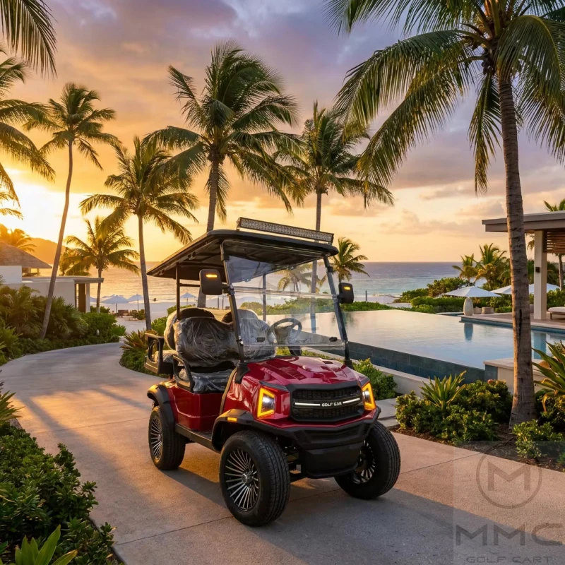 Reliable 4 Seater Electric Golf Cart 48V 60V System Efficient Energy Saving Motor For Park Resort Campground Mobility EV