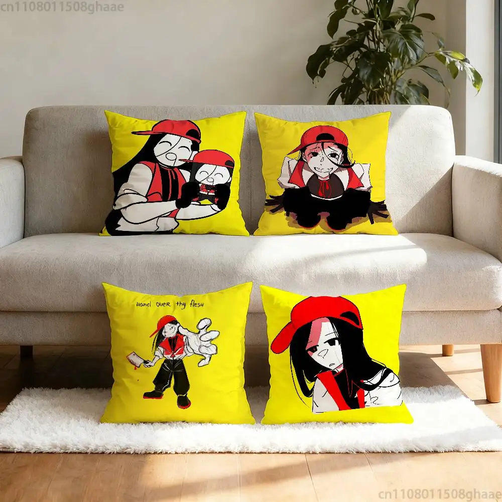 

Butcher Vanity Keychain Yi xi Pillow Case Square Double-Sided Printing Short Plush Sofa Cushion Cover Bedroom Bedside Pillow