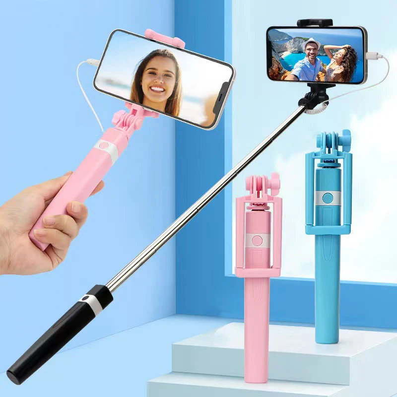 Nieuwe draadgestuurde selfiestick Geschikte Type-C-stekker Mini draagbare selfiestick