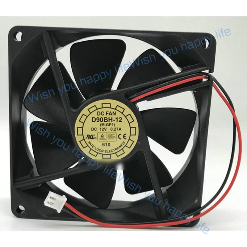 L... 1 PCS New for YATE LOON D90BH-12 DC 12V 0.27A 2 Pin cooling fan #rt