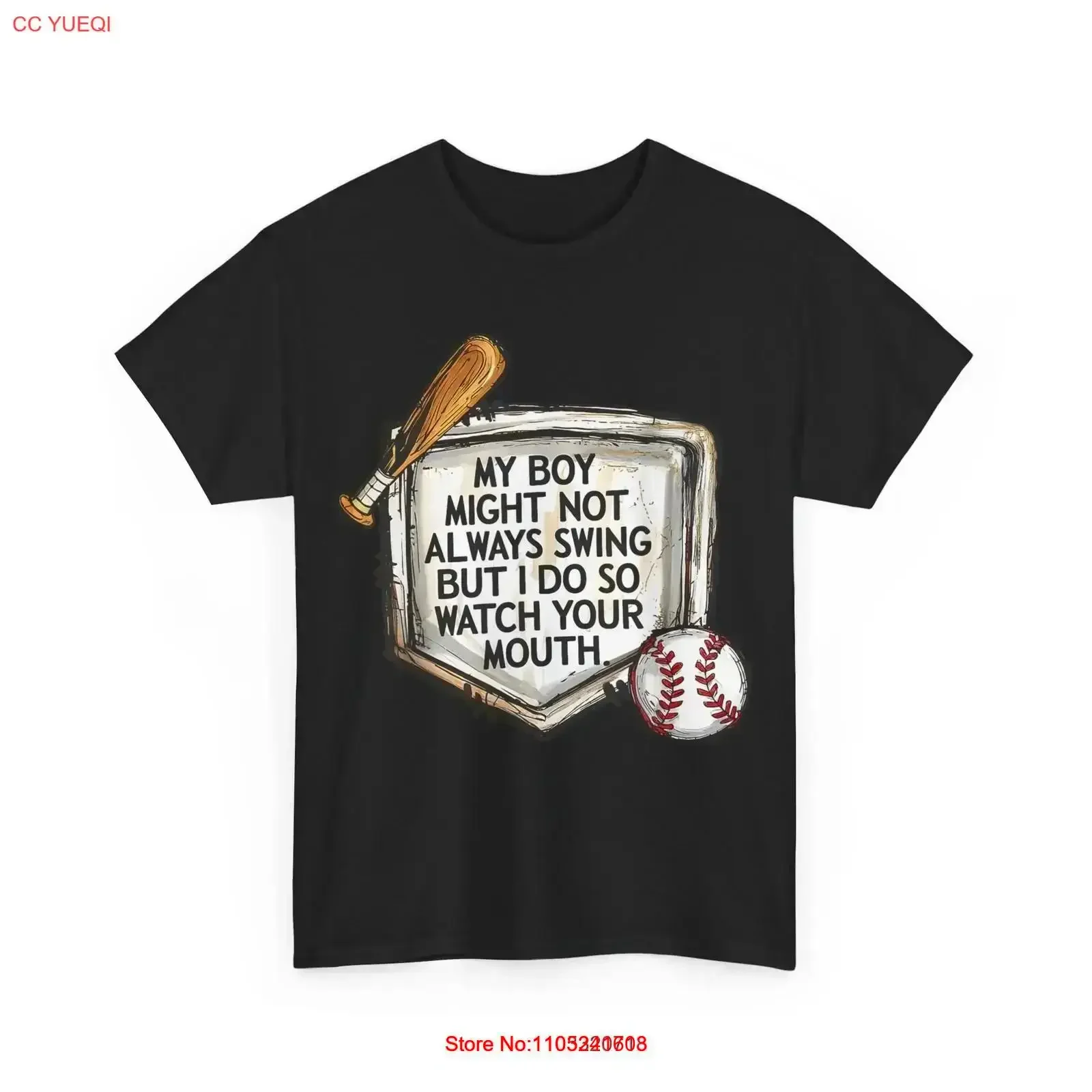My Boy Might Not Always Swing But I Do Baseball Mom T Shirt vintage Washed homme Breathable designer clothes vintage Washed