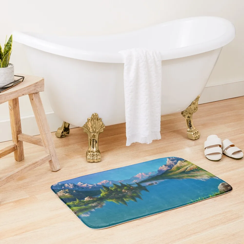 

North America Landscape Bath Mat Accessories For Shower And Services Baths Bathroom External Entrance Doormat Mat