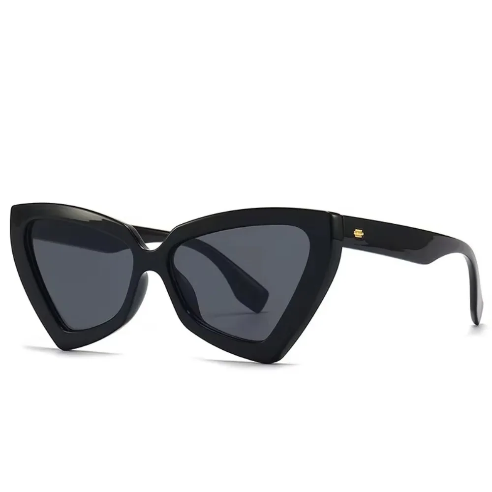 Vintage Luxus Cat Eye Sonnenbrille Beliebtes Design Dreieck Damenbrille UV-beständig Großer Rahmen Sonnenschutzbrille – Detail 17