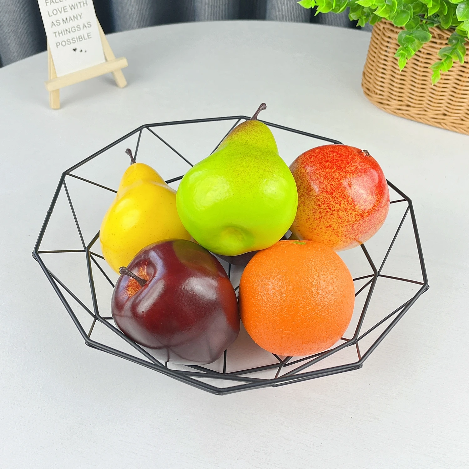 6-teiliges, lebensechtes künstliches Obst-Set – realistische Früchte für Zuhause, Küche, Party und Weihnachtsdekoration, gefälschte Birne, Orange, Pomegra – Detail 6