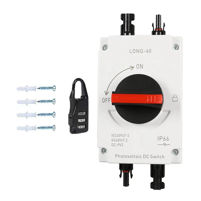 1Set 32A 4P PV Disconnector Switch GF40 Outdoor IP66 Waterproof Diverter Switch Rotary Switch For Solar