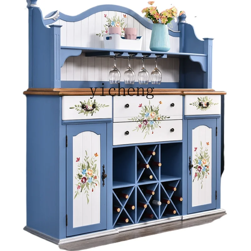 

ZK Country Dining Side Vintage Locker Living Room Wine Cabinet Partition Kitchen Cabinet Entrance