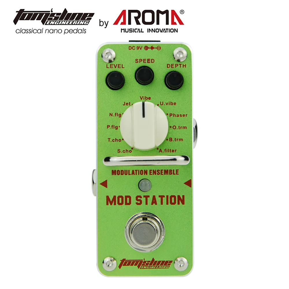 Aroma AMS-3 Mod Station Electric Guitar Effect Pedal Modulation Ensemble Mini Single Effect True Bypass Guitar Parts Accessories