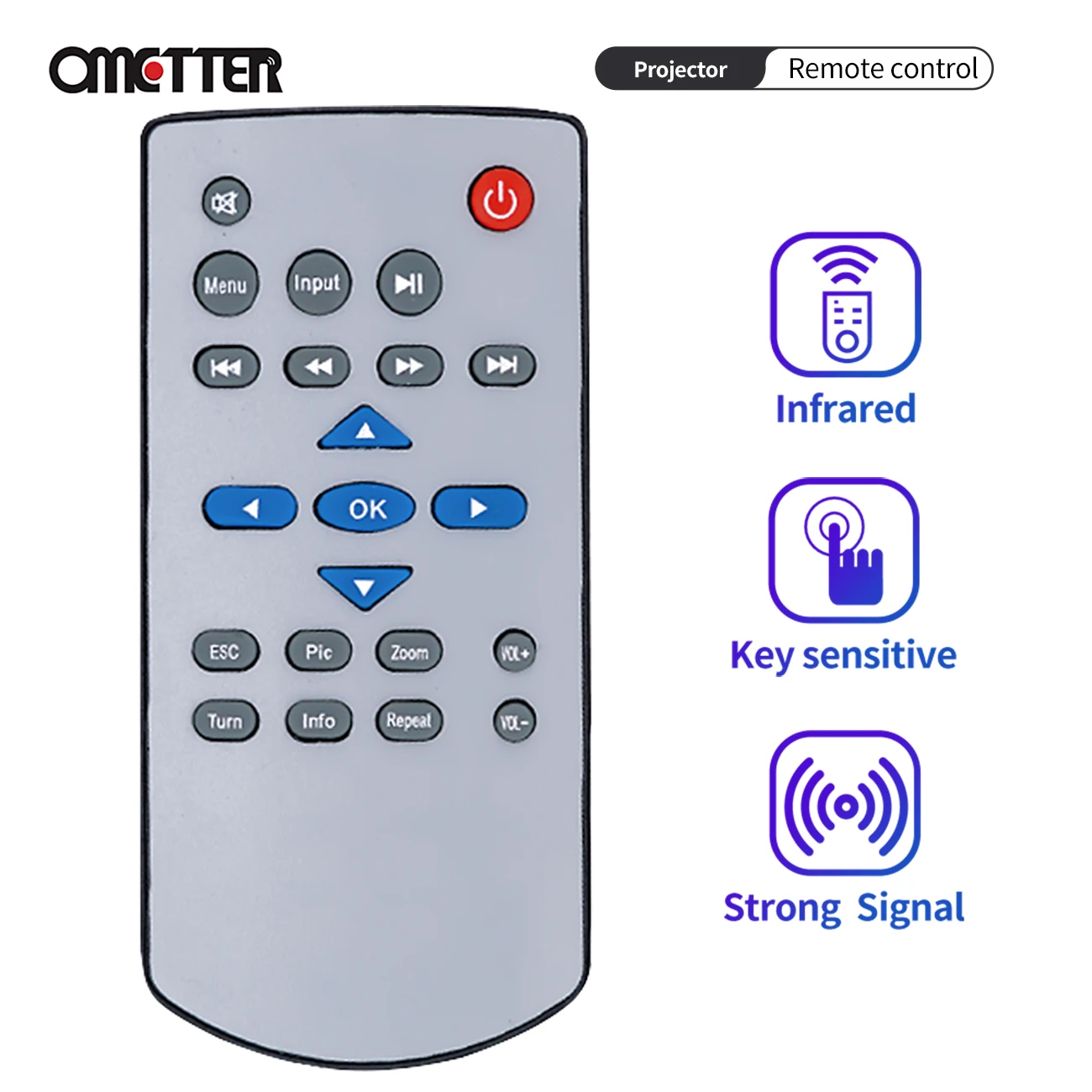 New Remote Control Replace for UNIC projector UC28 UC30 UC40 UC50 UC46 UC80 controller