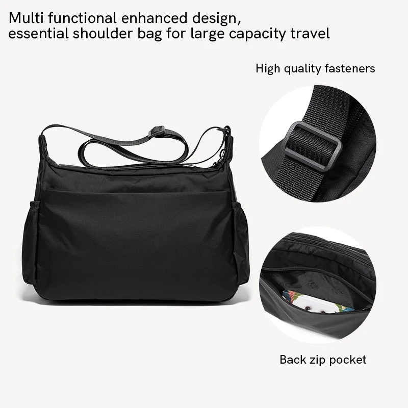 Volunteer Men's Crossbody Shoulder Bag Multipurpose Messenger Casual Oxford Cloth Commuter Lightweight Sling Cross Bags 1829-06