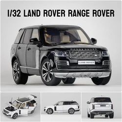 1/32 lądowy łazik Range Rover Sport zabawka samochód SUV miniaturowy Model JKM odlew stop Pull Back Sound Light kolekcja prezent Boże Narodzenie