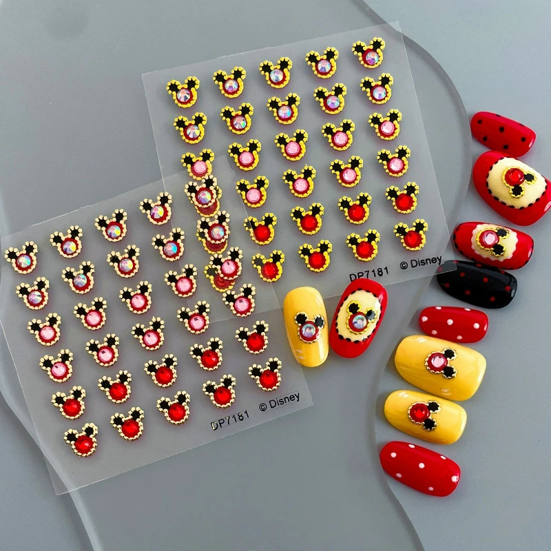 

Милые ногти Диснея, Микки, красный бриллиант, горячее тиснение, дизайн ногтей, алмазная брелок, ногти, чехол для телефона, украшения, аксессуары