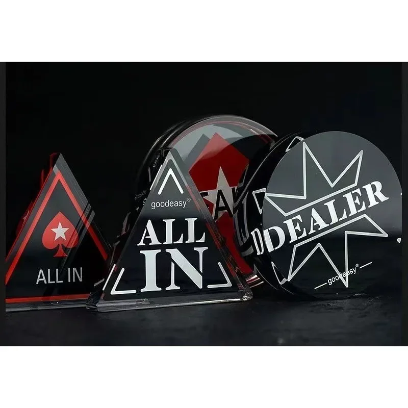 Texas Hold'em House Code Position Card Pressure Machine Banker Indicator Button Chip Accessories 1PCS ALL IN DEALER Token Coin