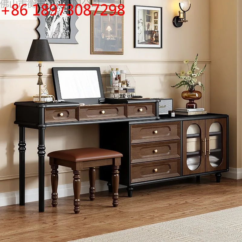 

Французский комод из цельного дерева, комод, встроенная спальня, прикроватный шкафчик соответствующего цвета.