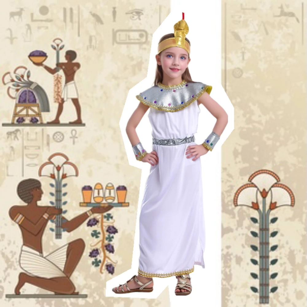 Girls Cleopatra Egyptian Queen Costume 2