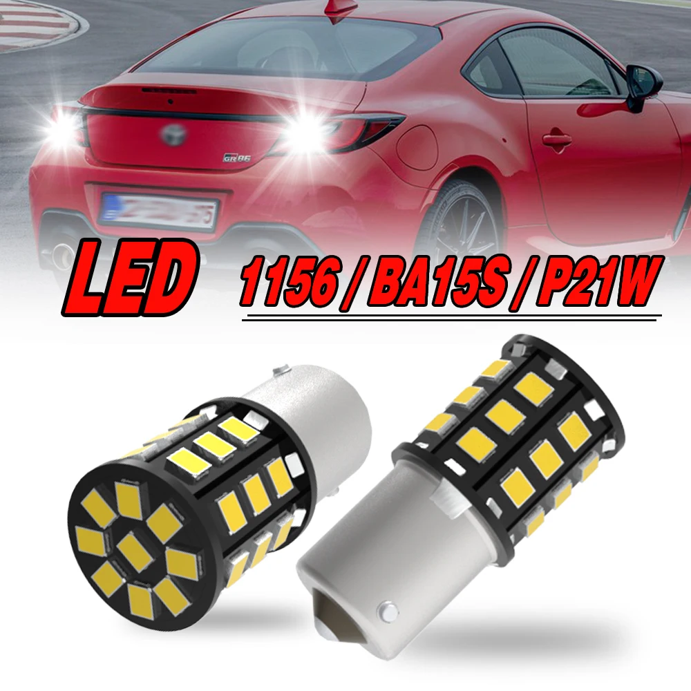 2x P21W 7506 BA15S LED Backup Lamp Reverse Light Bulb Canbus For Peugeot 307 206 207 208 308 3008 5008 107 106 407 2008 Boxer T9