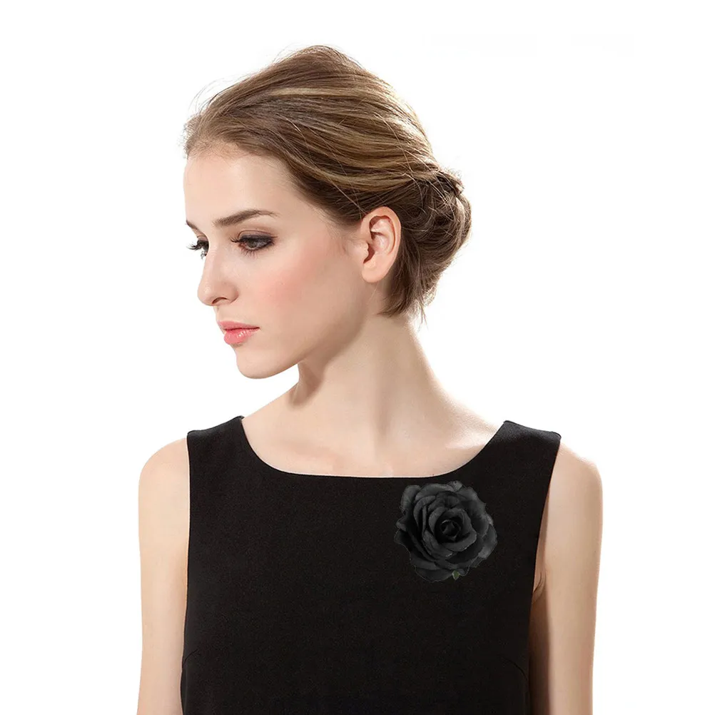 

Набор из 5 искусственных роз-брошей-заколок для волос, элегантный похоронный аксессуар для женщин, многофункциональная декоративная булавка для сумки, пиджака, платья, пальто