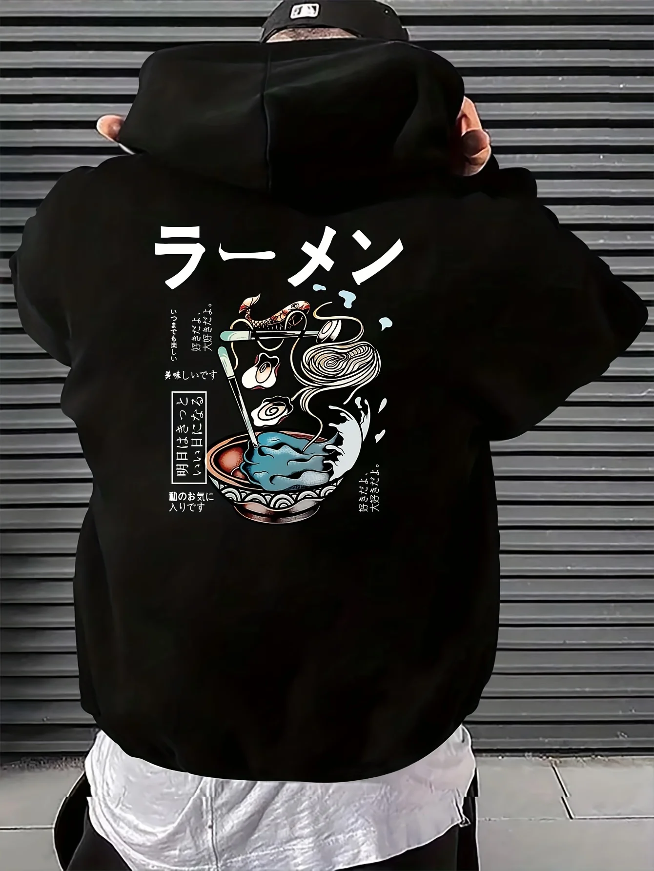 Japan Ramen Druck Männer Frauen Pullover Hoodie Harajuku Y2K Outdoor Straße Casual Sport Spaß Retro Herbst Winter Sweatshirt Kleidung