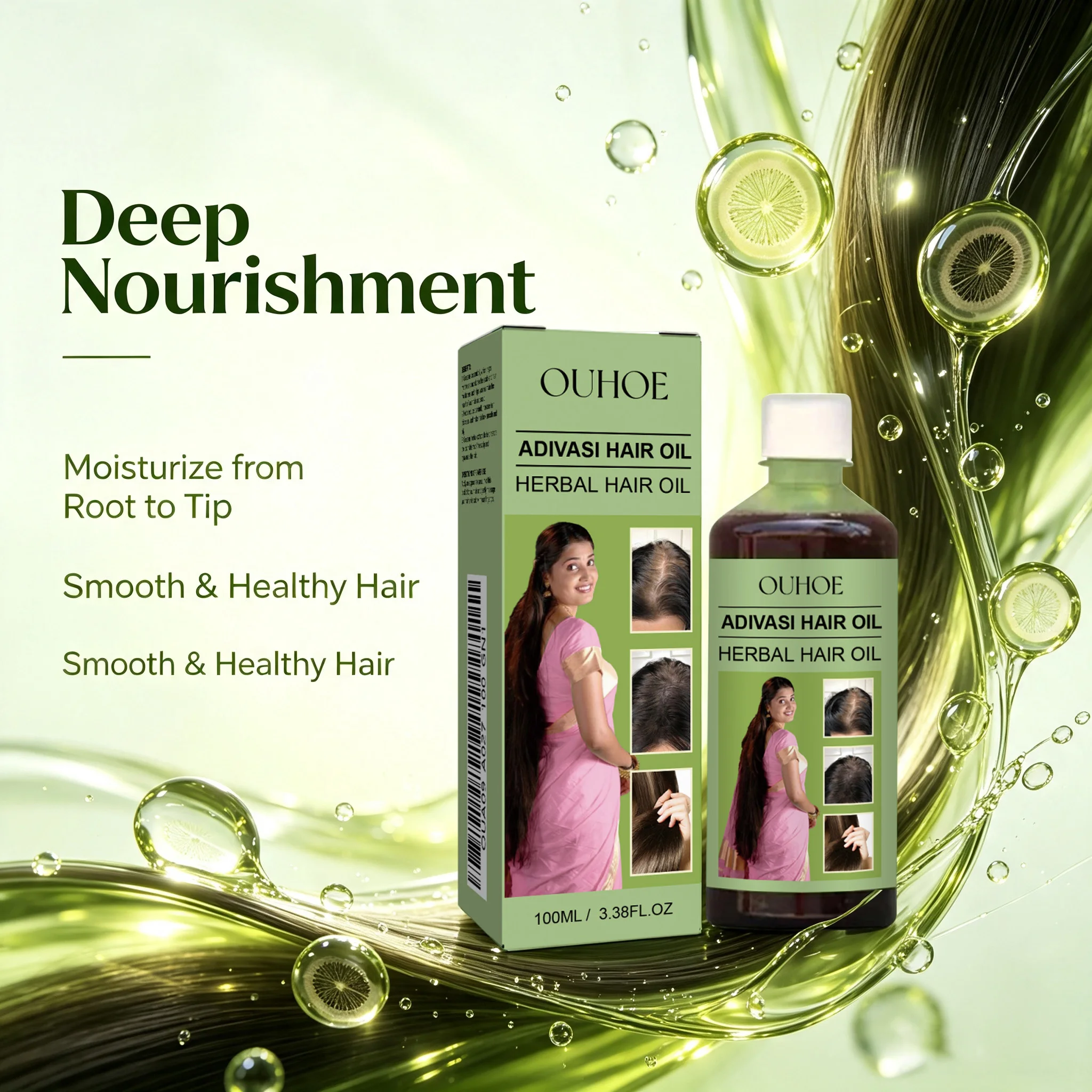 보태니컬 헤어 성장 오일 인도 아디바시 허벌 영양 공급 - Hair Care India 리뷰 및 가격