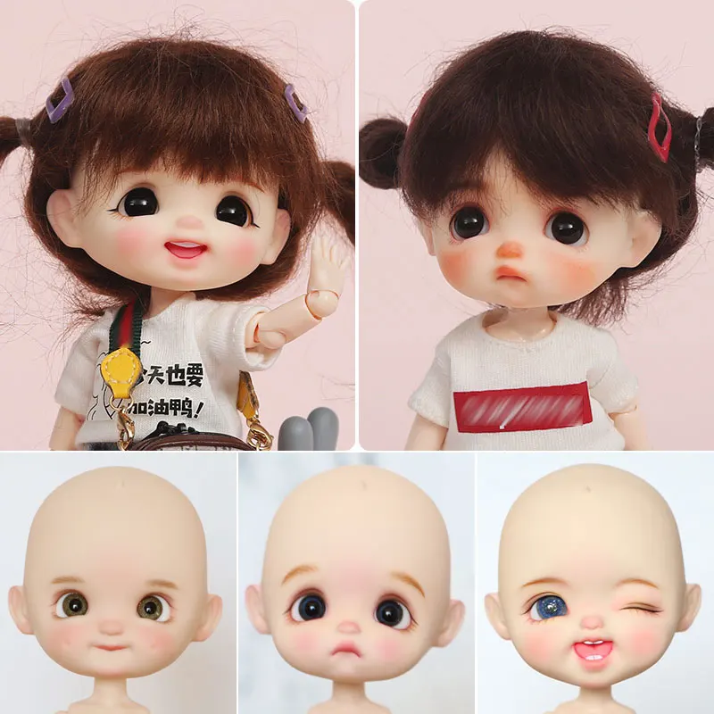 New STO EGG Cusom Doll Head 1/8 BJD OB DIY Hand-made ob11 Makeup YMY Body Doll Accessories