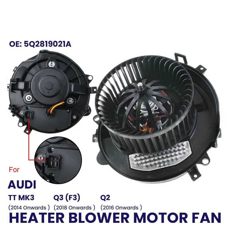 

HEATER BLOWER MOTOR FAN WITH RESISTOR FOR AUDI A3 Q2 Q3 TT 2016 ONWARDS