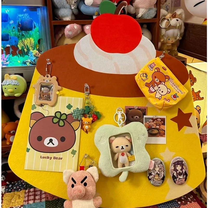 Tablero de fieltro de pudín de dibujos animados, pegatina de pared, foto creativa de pared sin perforar y decoración de dormitorio fea