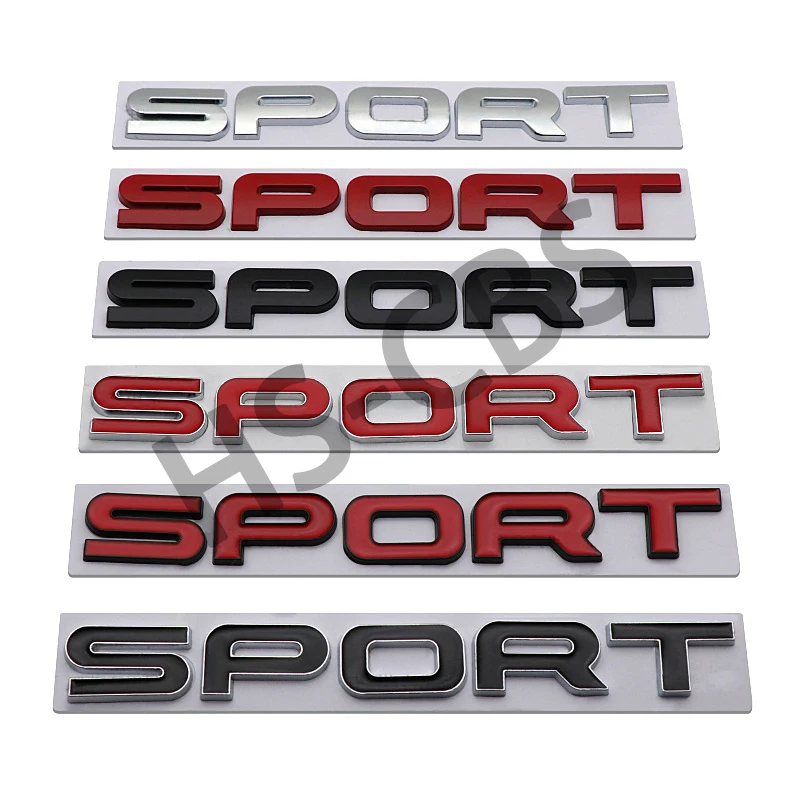 Insignia deportiva de Metal 3D, pegatinas con emblema para maletero trasero de coche para Range Rover Lr2 Lr4 Hse Lux Sport, accesorios de autobiográfica sobrealimentados