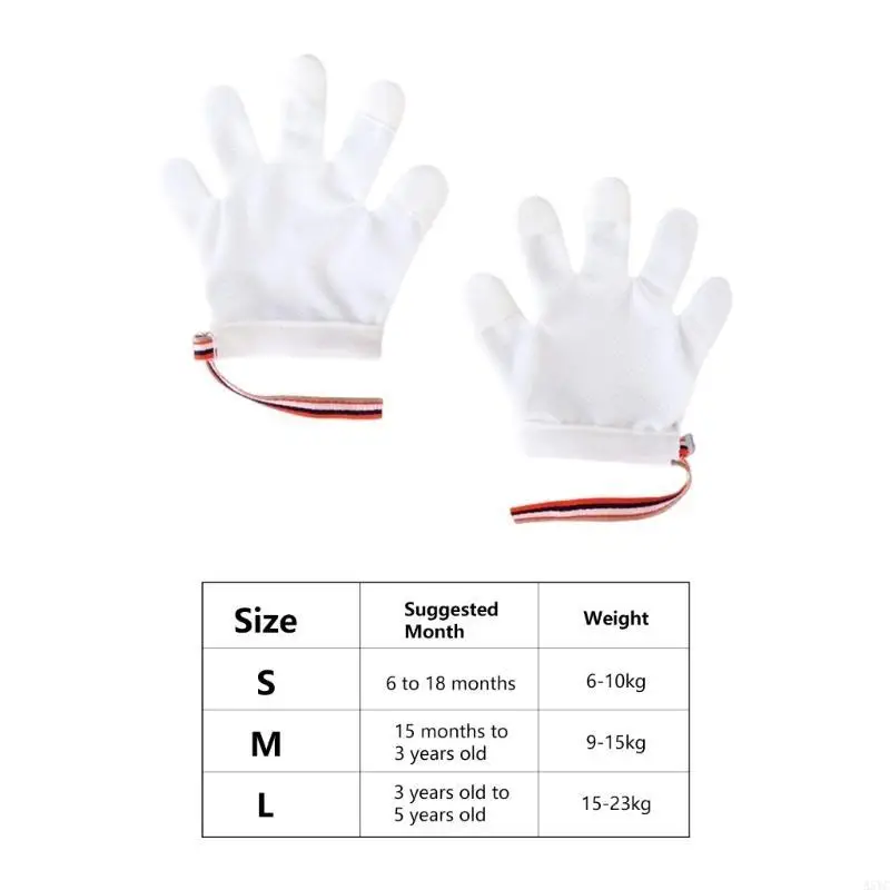 A5YC детские перчатки, устойчивые к укусам, предотвращающие жевание рук, защитный дышащий дизайн, комфорт для новорожденных и