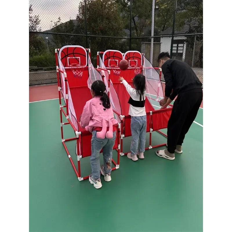 Basketball frame single double basketball machine kindergarten interactive sports activities wall-mounted backboard